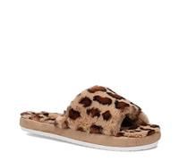 Skechers Damen Cozy Slide Wild Night Slipper, Hellbraunes Kunstfell, 36 EU