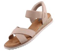 Skechers Damen DESERT KISS GOLDEN LILY Sandalen, Natural Washed Canvas, 40 EU