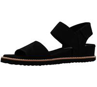 Skechers Damen Desert Kiss-Stretch Viertelriemen Sandalen flach, Schwarz/Schwarz, 38 EU Weit