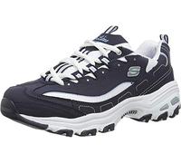 Skechers Damen D'lites Biggest Fan Sneaker, Navy Trubuck White Mesh Carolina Blue Trim, 39 EU