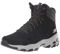 Skechers Damen D'lites Chill Flurry Kurzschaft Stiefel, Black Suede Knit, 38 EU