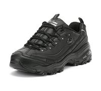 Skechers Damen D'lites Fresh Start Sneaker, Black Leather Mesh Charcoal Trim Ll, 39 EU