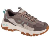Skechers Damen D'Lites Hiker Sneaker, Schokoladenleder, synthetisch, hellbrauner Besatz, 38 EU