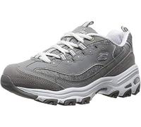 Skechers Damen D'lites-Me Time Schnürschuhe, Modische Fashion Sneaker, Grau Biggest Fan Grey White, 34.5 EU Weit