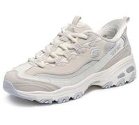 Skechers Damen D'lites-Smooth Nostalgia, Hands Free Slip-ins Sneaker, Natur/Grau, 38.5 EU