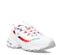Skechers Damen D'LITES-Summer Fiesta Turnschuh, Weiß (White Trubuck/Multi Mesh/White Trim Wmlt), 35.5 EU