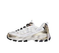 Skechers Damen D'lites Vintage Vision Sneaker, White Leather Multi Trim, 37 EU