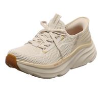 Skechers Damen D'Lux Vapor Evening Glow Slip-InTurnschuhe, Natural Knit/Gold Trim, 39.5 EU