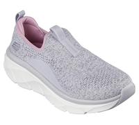 Skechers Relaxed Fit: D'Lux Walker 2.0 - Bold State Slip-On Shoes in Grau/Rosa, Größe 38.5, Vegan