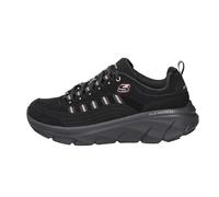 Skechers Damen Sneaker D'lux Walker 2.0 Golden Step – Schwarz, Leder, Roségoldbesatz – 38,5 EU