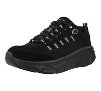 Skechers Damen-Sneaker D'lux Walker 2.0 Golden Step – schwarzes Leder, rotgoldener Rand – 39 EU