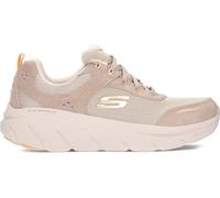 Skechers Damen D'lux Walker 2.0 Neon Sites, Taupe Wildleder Mesh Orange Trim, 37 EU