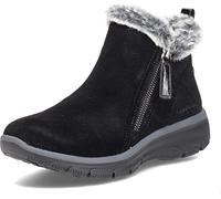 Skechers Damen Bootie mit Reißverschluss Mode-Stiefel, Schwarz, 41 EU