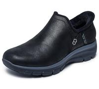Skechers Damen Easy Going Modern Hour Slip-On, Black Microleather, 38.5 EU