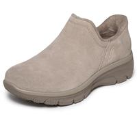 Skechers Damen Easy Going-Modern Hour Suede Hands Free Slip-ins Stiefelette, Taupe, 38.5 EU