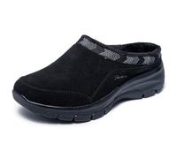 Skechers Damen Easy Going Seasonal Grace Turnschuhe, Black Suede, 38.5 EU