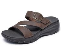 Skechers Pantolette Easy Going "Slide on By" Damen Schokolade Größe 39