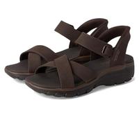 Skechers Damen Easy Going Somewhere SunnySneaker, Chocolate Duraleather Gore, 37.5 EU