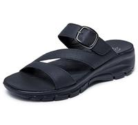 Skechers Damen Easy Going - zum Reinschlüpfen, Schwarz/Schwarz, 37 EU