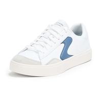 Skechers Damen Eden Lx Slick Talk Sneaker, Weiße, marineblaue Duraleather-Besatz, 41 EU