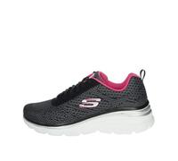 Skechers Damen Fashion Fit-bold Boundaries Sneaker, Black Mesh Hot Pink Tirm, 38.5 EU