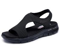 Skechers Damen Flex Appeal 2.0-Deja Vu Sportsandale, Schwarz, 35 EU