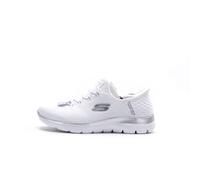 Slip-On Sneaker SKECHERS "SUMMITS-DIAMOND DREAM" Gr. 40, weiß Damen Schuhe Sneaker mit gepolstertem Schaftrand (12961529-40)