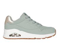 Skechers Sneaker Damen UNO Golden Air Lederimitat Salbeigrün Silberdetails 37 EU