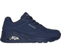 Wedgesneaker SKECHERS "UNO STAND ON AIR", Damen, Gr. 40, blau (dunkelnavy), Lederimitat, sportlich, Schuhe, Freizeitschuh, Halbschuh, Schnürschuh weich gepolsterte Innensohle, Topseller (12667914-40)