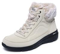 Skechers Damen Glacial Ultra Mountain Muse Mode-Stiefel, Natural/Black Synthetic, 37 EU