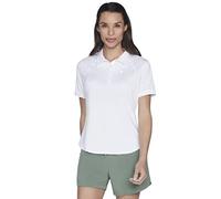 Skechers Damen Go Dri Swift Club Polo Polohemd, Weiss/opulenter Garten, Mittel