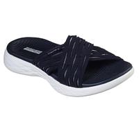 Skechers Damen Go Run 600-Sunrise Slide Sandale, Blau (navy), 38 EU