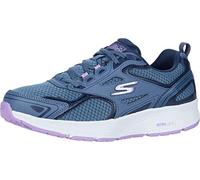 Skechers Damen Go Run Consistent Sneaker, Blue Leather Purple Trim, 37 EU