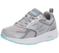 Skechers Damen Go Run Consistent Sneaker, Grau/Türkis, 35 EU