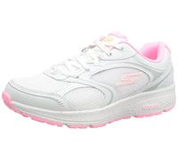 Skechers Damen Go Run Consistent Vivid Horizon Sneaker, Weißes Leder mit rosa Rändern, 37 EU