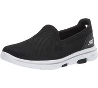 Skechers Damen Go Walk 5 Sneakers, Black Textile White Trim, 42 EU