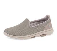 Skechers Damen Go Walk 5 Sneakers, Taupe Textile Trim, 39.5 EU