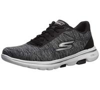 Skechers Damen GO Walk 5-True Sneaker, schwarz/weiß, 35 EU