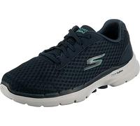 Skechers Damen Go Walk 6 Iconic Vision Sneaker, Navy Textile Turquoise Trim, 35.5 EU