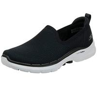 Skechers Damen Go Walk 6-Klare Tugend Sneaker, Schwarz/Weiß, 38.5 EU Weit