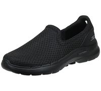Skechers Damen Go Walk 6 Motley Sneaker, Black Textile/Synthetic, 44.5 EU