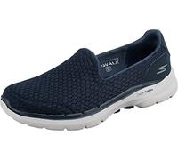 Skechers Damen GO Walk 6 SEA Coast Sneaker, Navy Textile/Trim, 42 EU