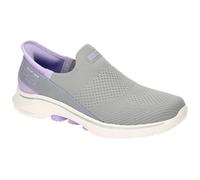 Skechers Damen GO Walk 7 MIA, Grauer Textil-Lavendelbesatz, 43 EU