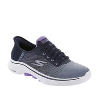 Skechers Damen Go Walk 7 Schuhe, Marineblaues Textil-Multi-Besatz, 40.5 EU