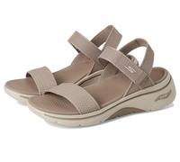 Skechers Damen GO Walk Arch FIT 2.0 Sandale, Taupe, 36 EU