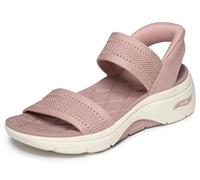 Sandale SKECHERS "GO WALK ARCH FIT 2.0 SANDAL", Herren, Gr. 39, mauve, Textil, Strukturmuster, Schuhe Sandale, Sommerschuh, Keilsandalette, Urlaubsschuh mit sportiver Sohle (74931420-39) mauve