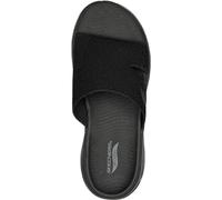 Skechers Damen Go Walk Arch Fit Sandal Joyful Slides, Black Textile, 42 EU