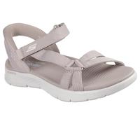 Skechers Damen Sandale GO Walk Flex Illuminate, beleuchtet, vegan, maschinenwaschbar, Taupe 40 EU