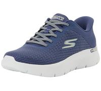 Skechers Damen Go Walk Flex Carla Turnschuhe, Blue Textile/Green Trim, 37 EU