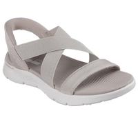 Skechers Damen Sandale Go Walk Flex Glimmer Up – Hands-Free Slip-ins, Taupe, Gr. 36,5